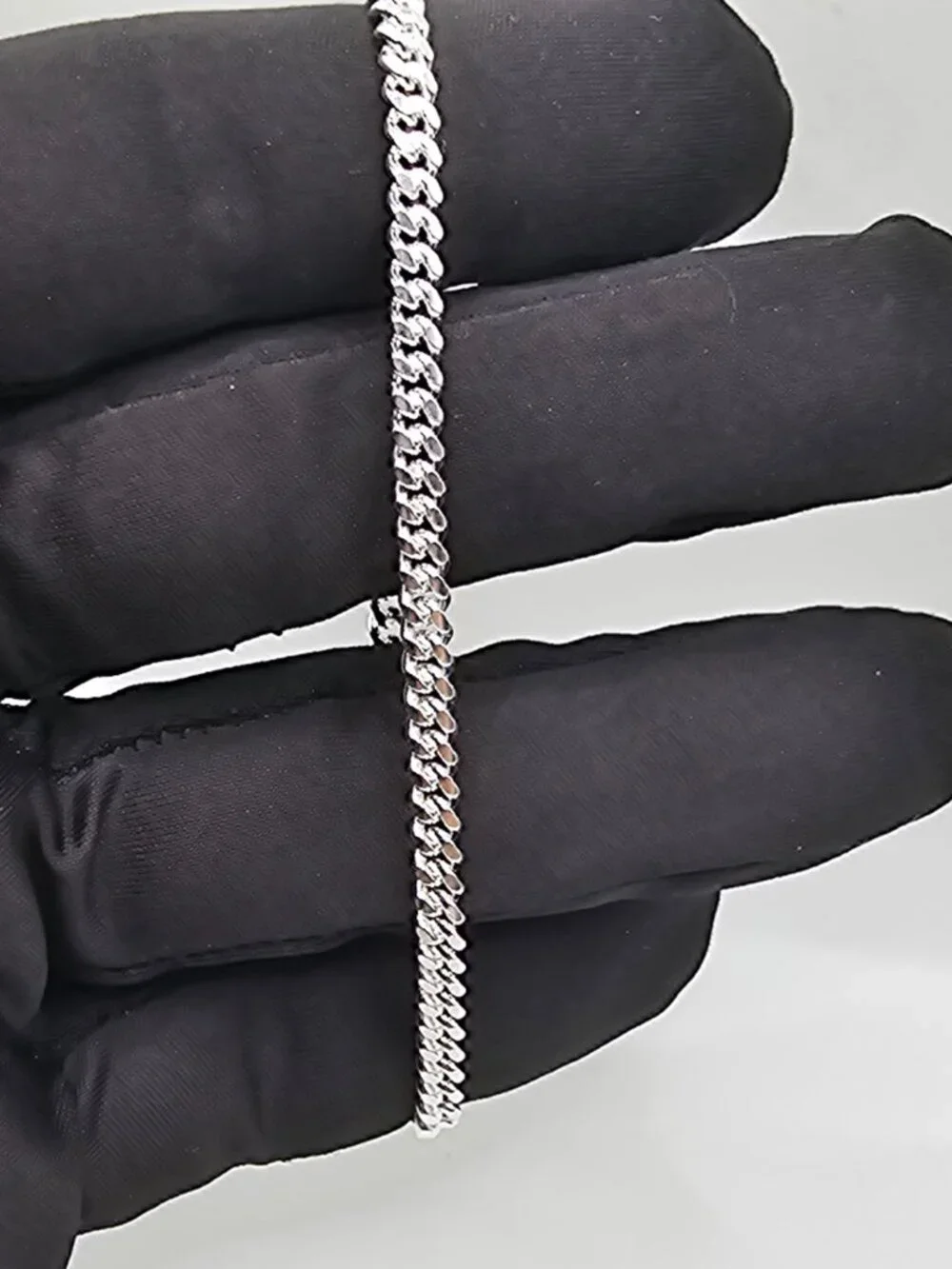 Sterling Silver 925 High Polished Miami Cuban Bracelet 3.7mm 8 inches